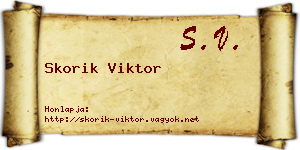 Skorik Viktor névjegykártya